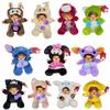 Disney 20cm Monchhichis Transform Stitch Mickey Totoro Kiki Pluche Speelgoed Kawaii Stellalou Linabell Pluche Knuffels Knuffelpop Kindercadeaus