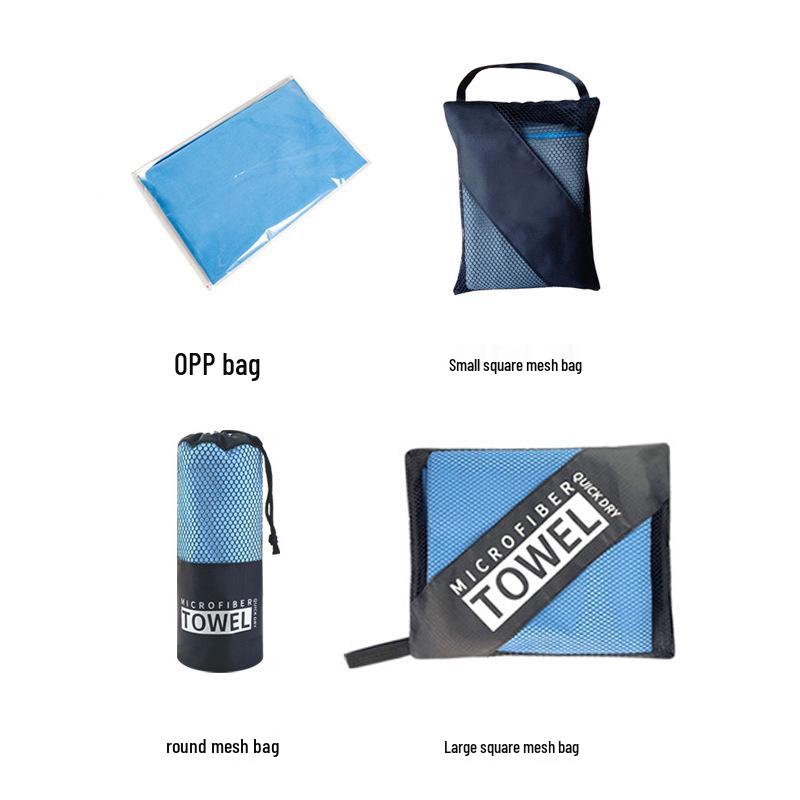 Quick-Drying Double-Sided Fleece Towel - Lightweight, Solid Color for Beach, Bath, or Sports.