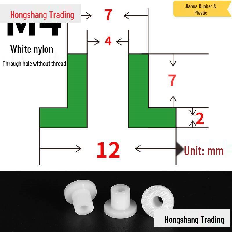 Step T-Shaped Nylon Insulating Bushing Washer, M3-M35 Thread Protection Spacer