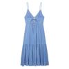 Vêtements pour femmes style européen et américain, robe à bretelles simple avec nœud, mode d'été, tempérament