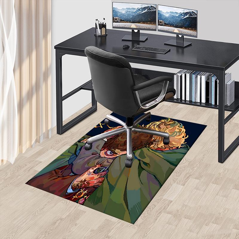 

Lord of the Rings Polyester Office Carpet Chair Mats, Home Decor Dormitory Floor Protector with Anti-Skid Backing, Large Area Coverage,Chris 60cm by 90cm