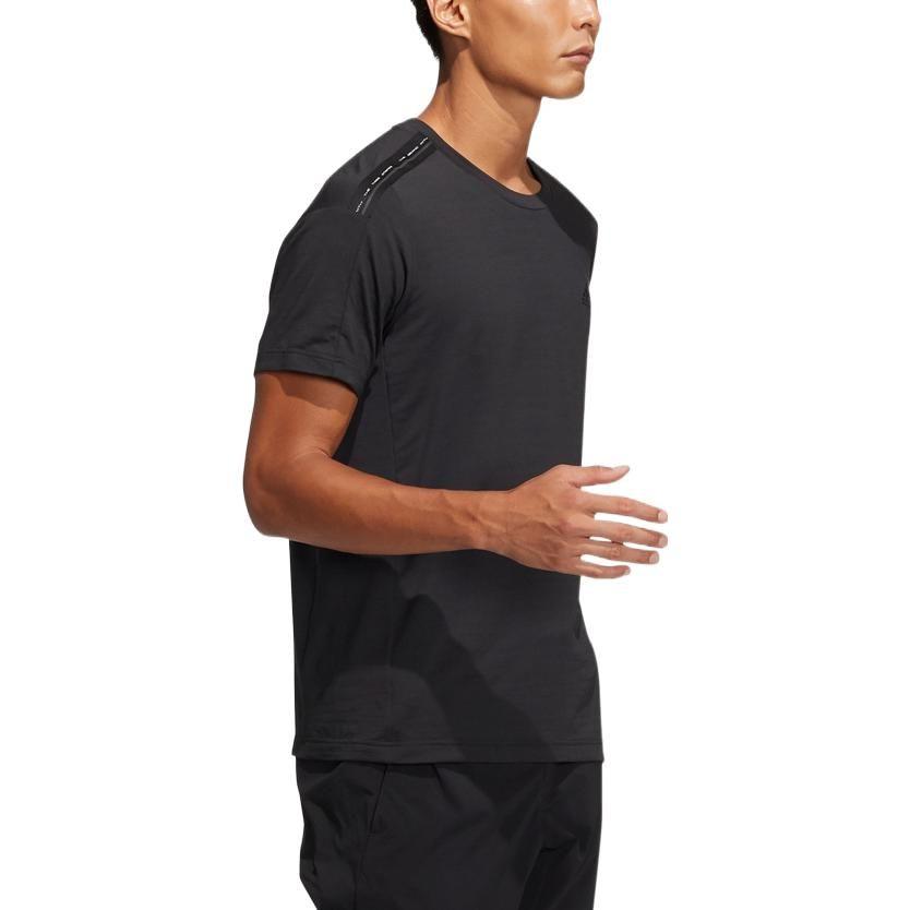 Adidas T Shirts Men's Black V Neck Moderate Straight Fit HE9940