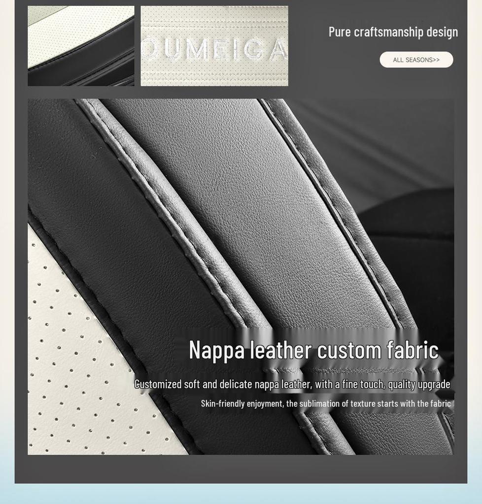Universal Full Leather Car Seat Cushion for All Seasons