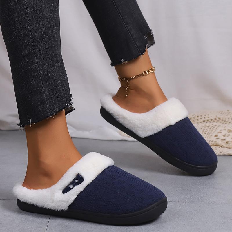 Winter Women Slippers Warm Couple Fluffy Slippers Faux Fur Women's Slippers Home Trend Female Indoor Cotton Shoes Footwear
