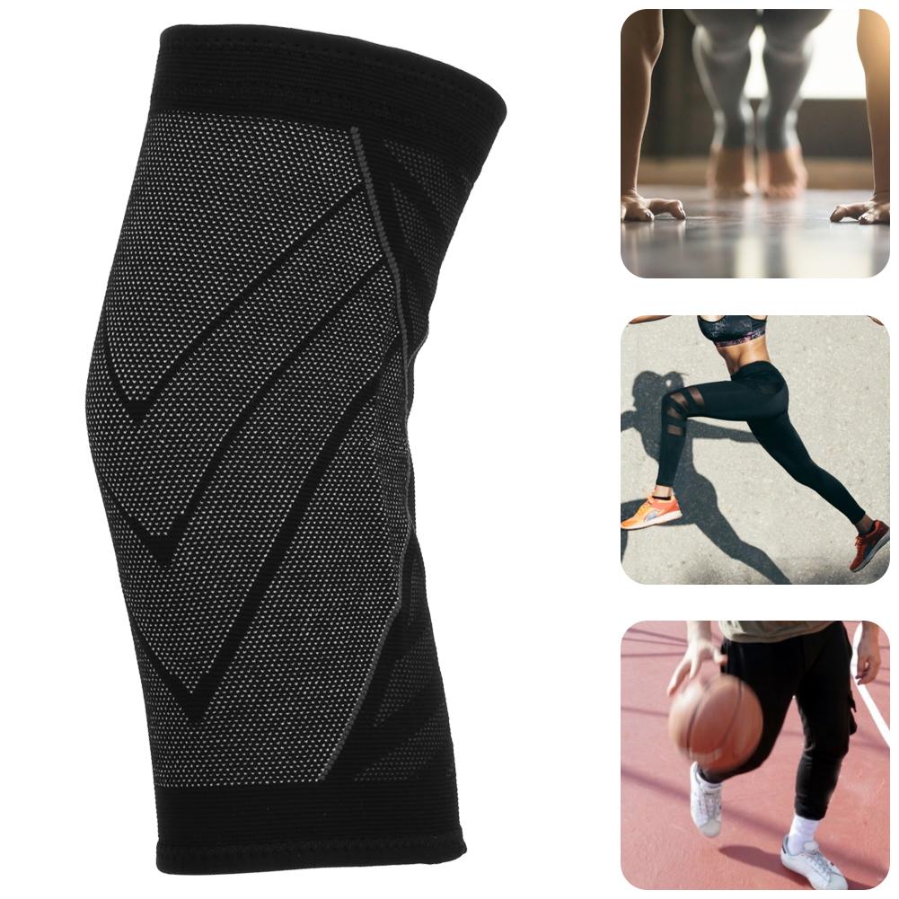 Unisex Allgemeine Outdoor-Sportarten Knieschoner Elastische Strick-Kniepolster für Fußball BasketballL
