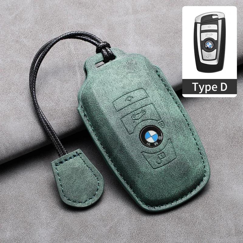 2025 Suede Leather Car Smart Key Case Fob Cover Shell For BMW 1 2 3 4 5 6 7 Series X1 X3 X4 X5 X6 F36 F25 F26 F30 F34 F10 F0