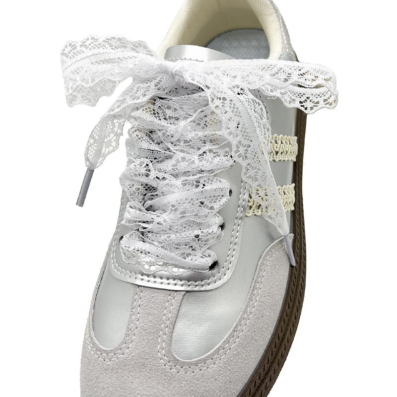 1Pair Fancy Lace Ballet Flat Shoelace For Women Casual Shoes Decoration Sneakers Shoelaces Accessorices