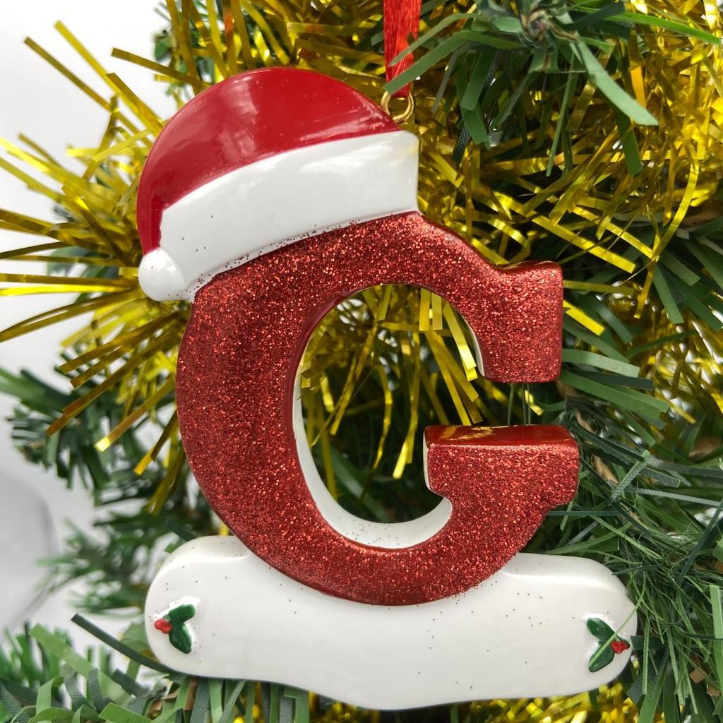 Chic 26 Letter Resin Alphabet Ornaments For Christmas Tree Unique Holiday Decor