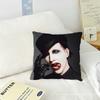 Signer M-Marilyn Manson Music cushion cover Living Room Headboard Bedroom Office Cushion Cushion Sofa Nap Time Pillow Case