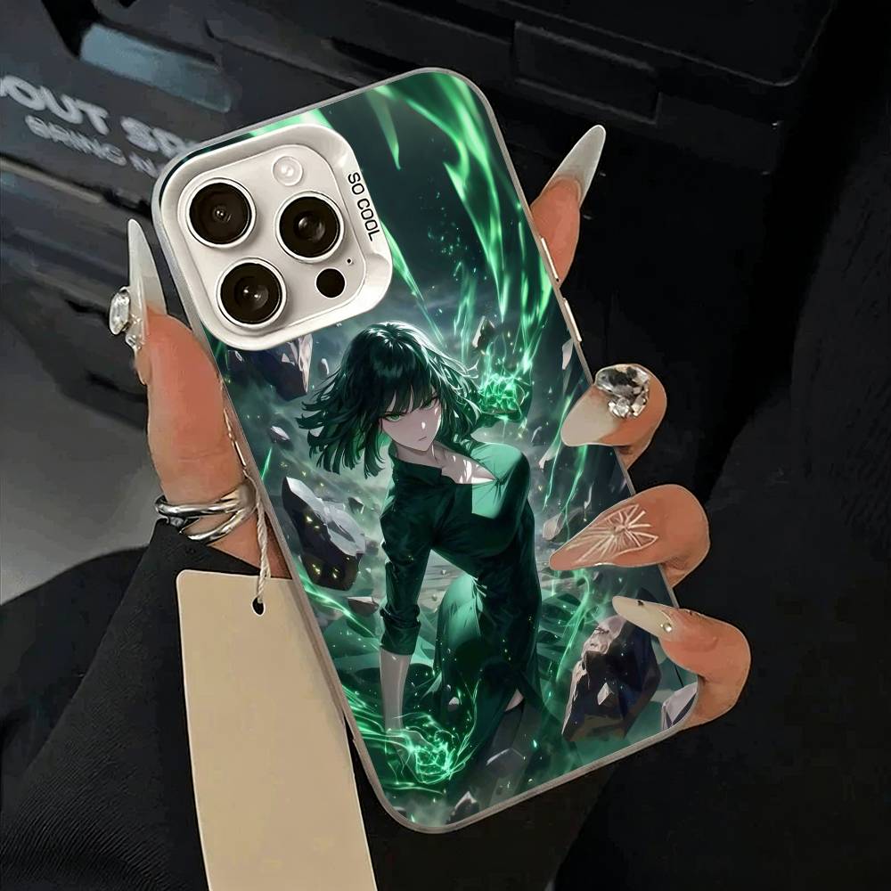 O-P-M-One-Punch -Man Phone Case For IPhone 17 Air 16 15 14 13 12 11 Pro Max White Sliver Hard Cover