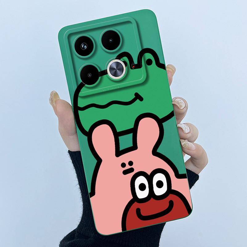 For Infinix Note 40 Pro Plus 40X 4G 5G Phone Case Cute Cartoon Flower Protective Liquid Silicone Soft Back Cover Ultrathin Shell