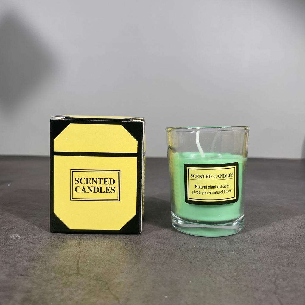 Glass Cup Plant Wax Niche Scented Candle Home Creative Souvenir Unscented Candle