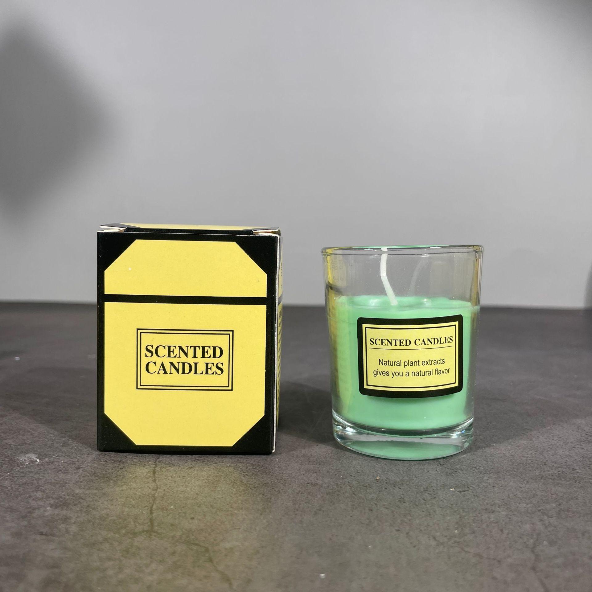 

Glass Cup Plant Wax Niche Scented Candle Home Creative Souvenir Unscented Candle Red Strawberry Aromatherapy