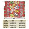 Soft Warm Blankets Travel Office Funny Christmas Italian Brain Rot Italian Brainrot For Couch Chair Print Sofa Bed Cover