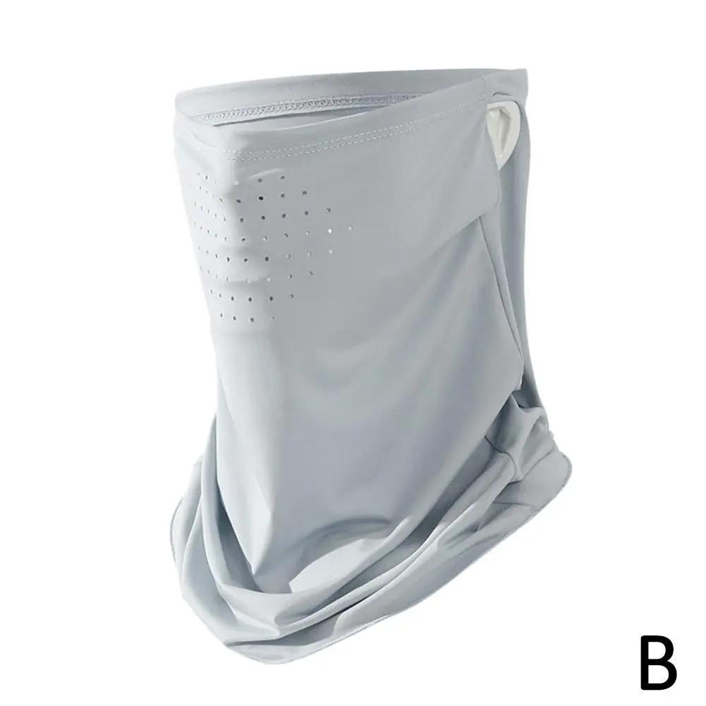 Unisex UV-beskyttelse Utendørs nakkeomslag Sports solsikker smekke Ice Silk Mask Ansiktsdeksel Hals Wrap deksel Solkrem Ansiktsskjerf
