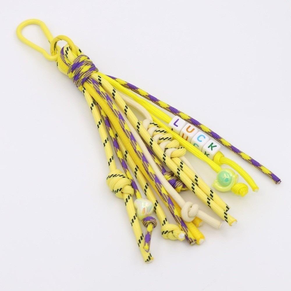 New Colorful Bag Charms Bohemian Style Braided Keychain Handmade Jewelr Bag Pendant Gift