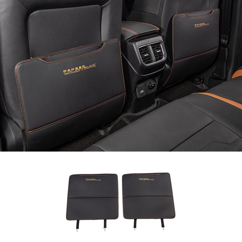 Anti Kick Pad Seat Backrest For Ford Ranger T9 2025 Easy Clean Seatback Mat Leather Auto Interior Upgrade Parts Car Accessories