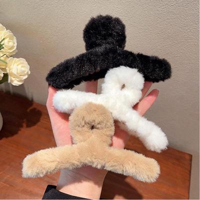 Pinza para el pelo de tiburón de peluche extra grande de 14 cm: Accesorio para el Cabello Otoño/Invierno para Recogidos