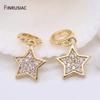 Small Star Charms For Jewelry Making Gold Plated Zircon Rhinestone DIY Bracelet Charm Pendants Accessories