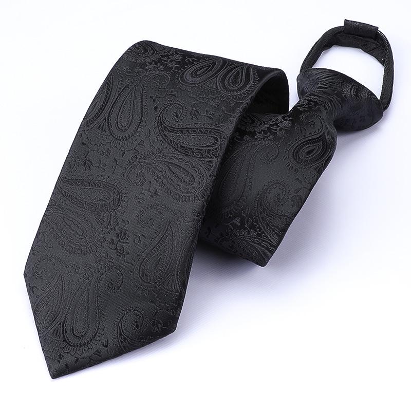 Men's Korean Style Zipper Striped No-Tie Professional Wedding Tie