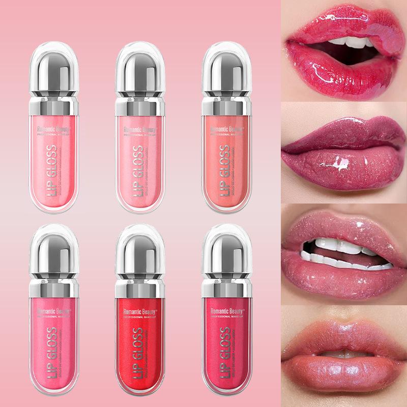 Mirror Pearlescent Lip Gloss Shimmer Plump Lip Gloss Easy to Color Lip Glaze Long-Lasting Liquid Lipstick Plumping Lip Oil