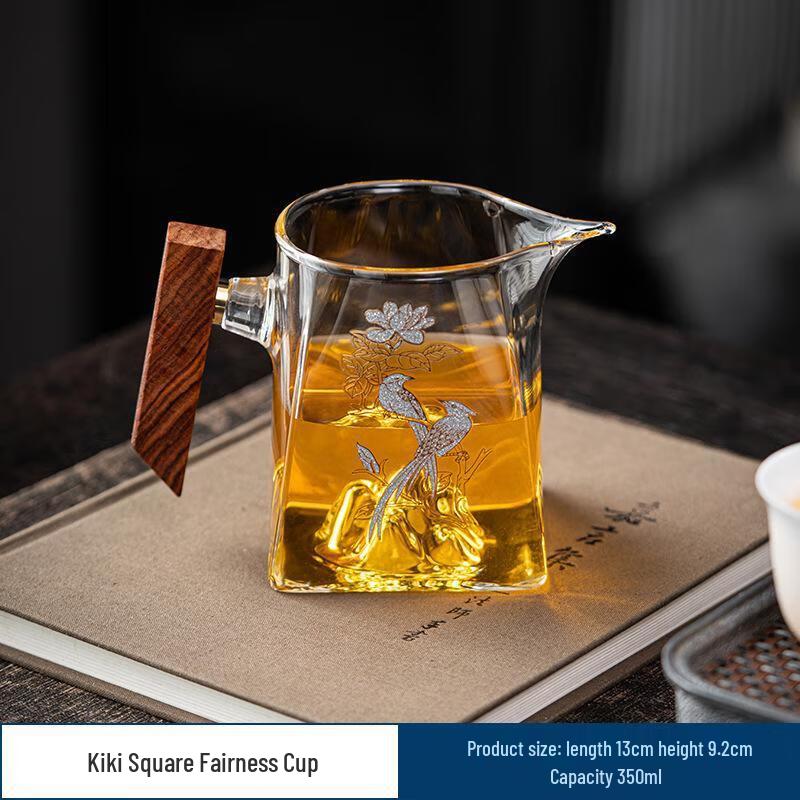 Magpie Mountain View High Borosilicate Glass Fair Cups with Handles, Set of 2