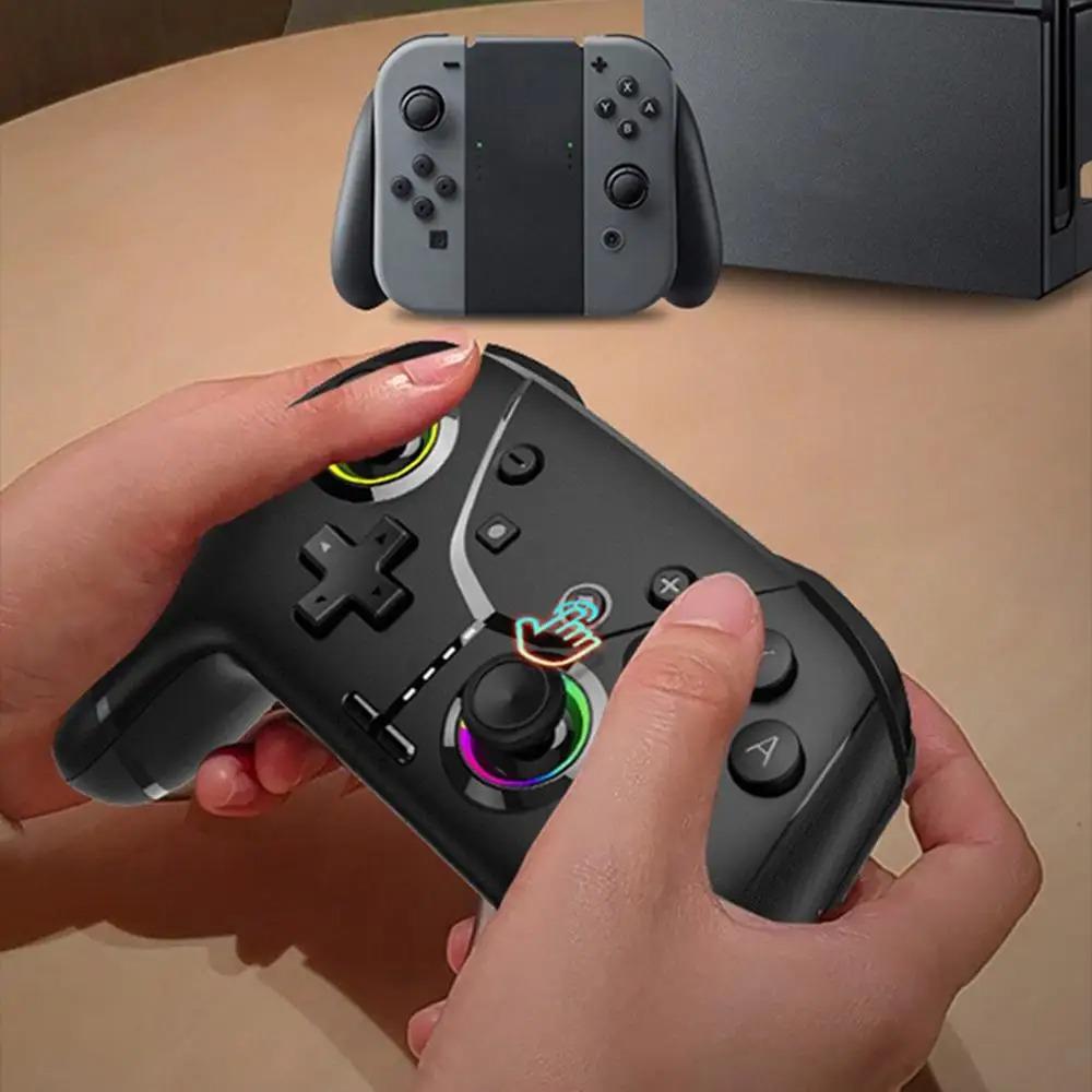 Switch Wireless Pro Controller for Switch/Lite/OLED, 4 Vibration Modes, 3 Turbo Modes for PC/Steam/TV with Programming/6-Axis/Motion/Wake-up/RGB