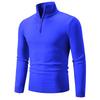 Men’s Plus Size Fleece Lined Half Zip Mock Neck Knit Sweater