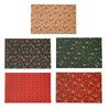 Christmas Themed Wrapping Paper Set 5 Pack 50x74cm Thick Recyclable Materials Assorted Seasonal Artwork