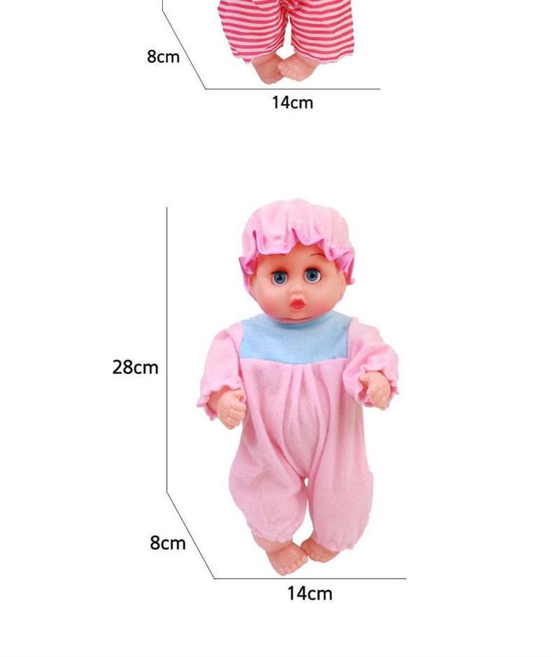 Baby Girl Doll Stroller with Light and Sound - Pretend Play Birthday Gift