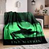 1pc The Matrix Flannel Throw Blanket - HD Printed Lightweight Soft Warm All-Season Blanket for Sofa, Bed, Travel, Camping 034