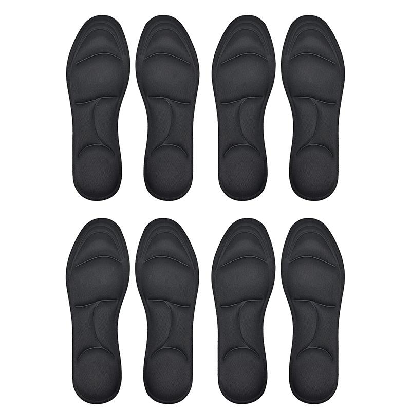 4 Stück 5D Massage Memory Foam Einlegesohle, Verdickte Atmungsaktive Polsterung, Bequeme und Schmerzresistente Einlegesohle für Hohe Absätze, Nicht Ermüdend für die Füße