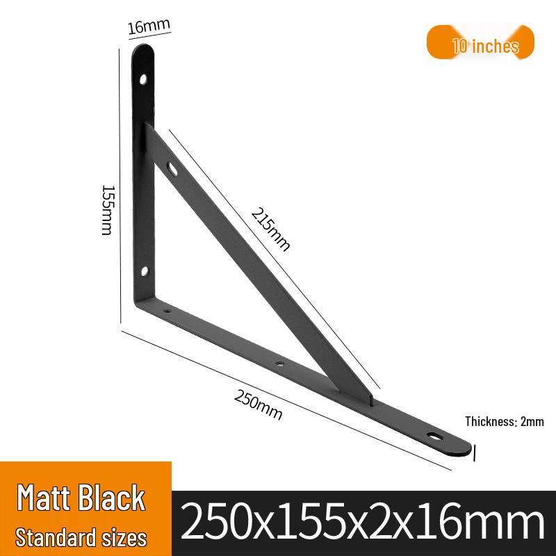 Wall-Mounted Storage Rack with Load-Bearing Support Triangle Bracket