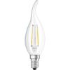 OSRAM Ampoule LED Flamme Coup De Vent Clair Filament 4W E14 - Blanc Chaud