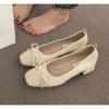 Fashion New Women Cute Ballerina Low Heel Shoes Lady Slipony Butterfly Knot Vintage Kawaii Mocasines Loafers Girl Lolita Mom Shoes