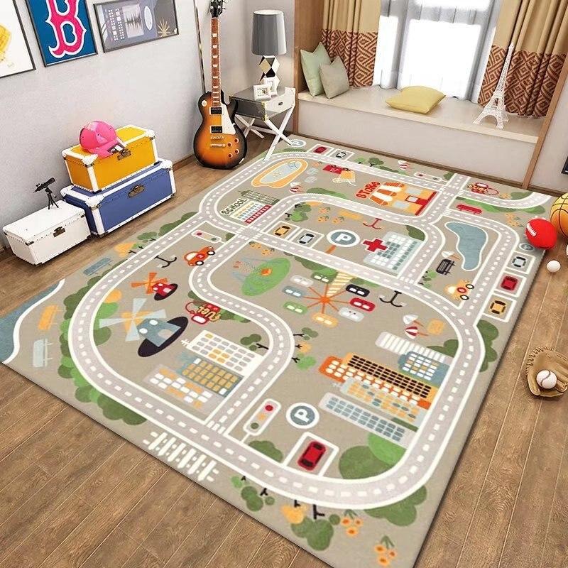 City Map Traffic Game Carpet Children's Carpet Crawling Mat
