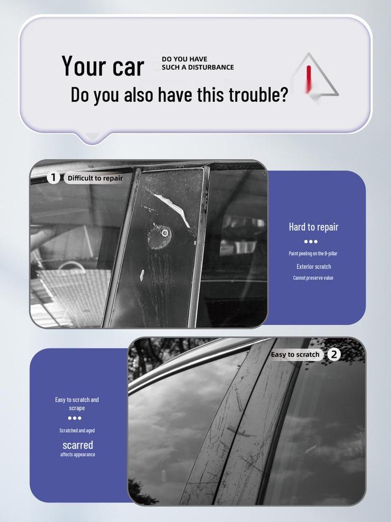 Nissan & Datsun Car Window B-Pillar Protective Film - Fits Qashqai, Teana, X-Trail, Pathfinder, Patrol, Murano