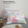 Softville Cozy Town 3PCS Bedding Sets Lop Rab Holding a Bunny Winter Pinted Duvet Cover No Filling Cartoon Style Queen King Size