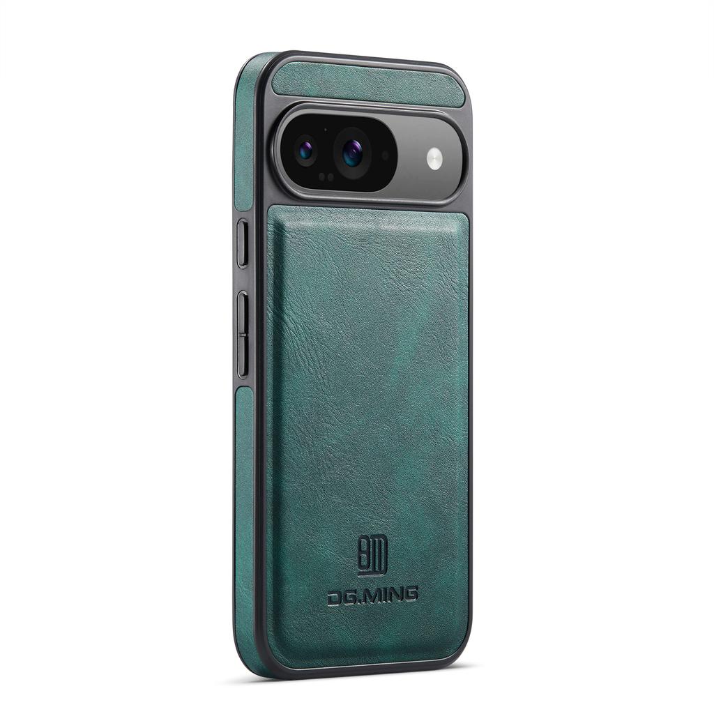 DG.MING For Google Pixel 9 Pro/Pixel 9 Case Anti-Drop Leather Coated PC+TPU Phone Back Cover