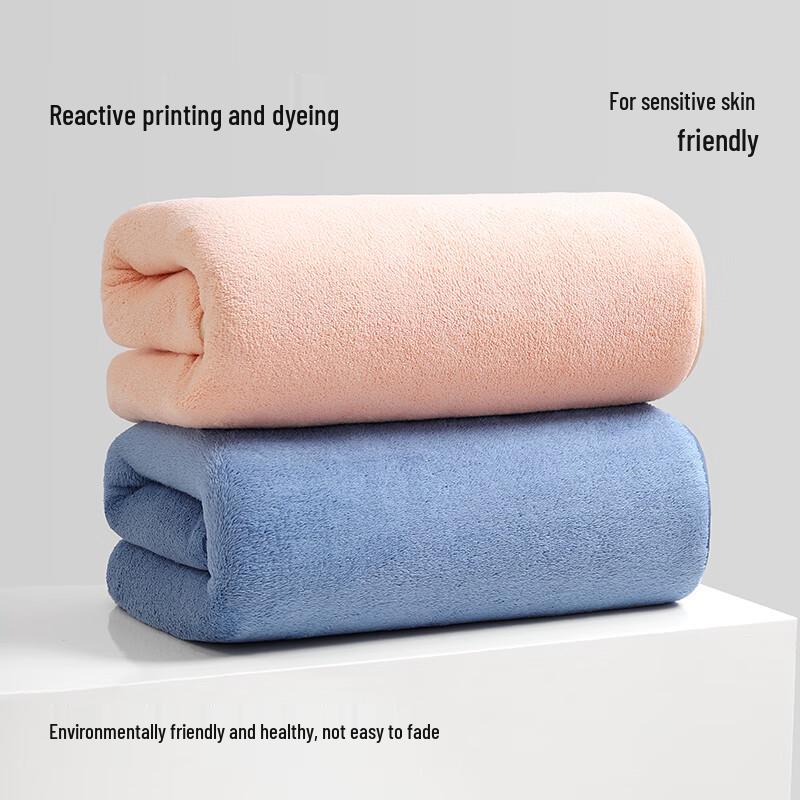 Muji-Style Antibacterial Coral Fleece Bath Towel