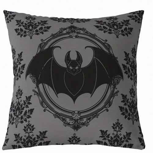 Home Decor Gothic Bat Pattern Decorative Pillow Covers Pattern Cushion Cover Suitable for Sofa Bedroom Car Pillow Cover