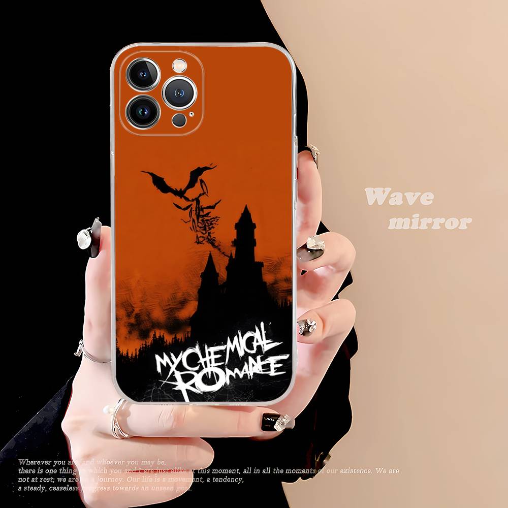 My C-Chemical R-Romance Band Transparent Phone Case For iPhone 16 15 14 13 12 11 Pro Max Plus Soft Cover