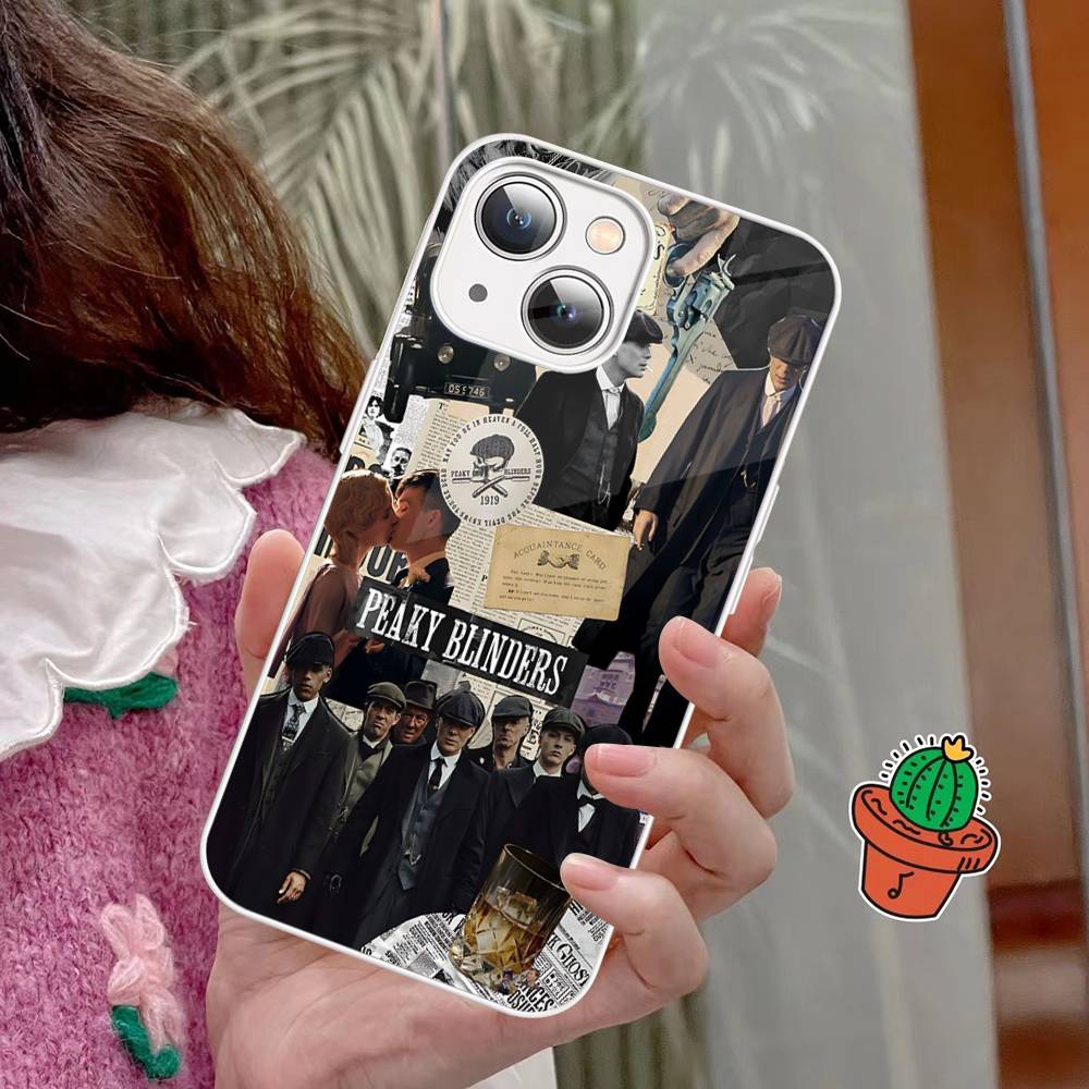 Movie P-Peaky B-Blinders TV For IPhone 14 13 12 Mini 11 Pro XS Max X XR 14 Plus Tempered Glass Cover