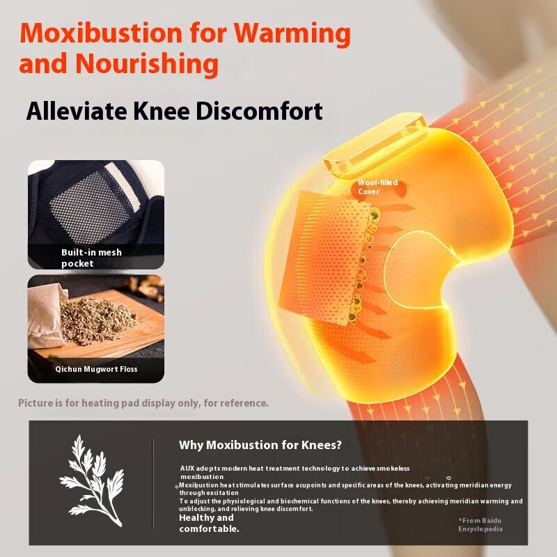 Elektrische verwarming kniebeschermer massage-instrument gewricht warme kompres pijn houd de oude koude benen warm