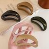 Korean New Semi-Circle Solid Color Large Hair Clip High-Quality Vintage Versatile Shark Clip Hair Accessory