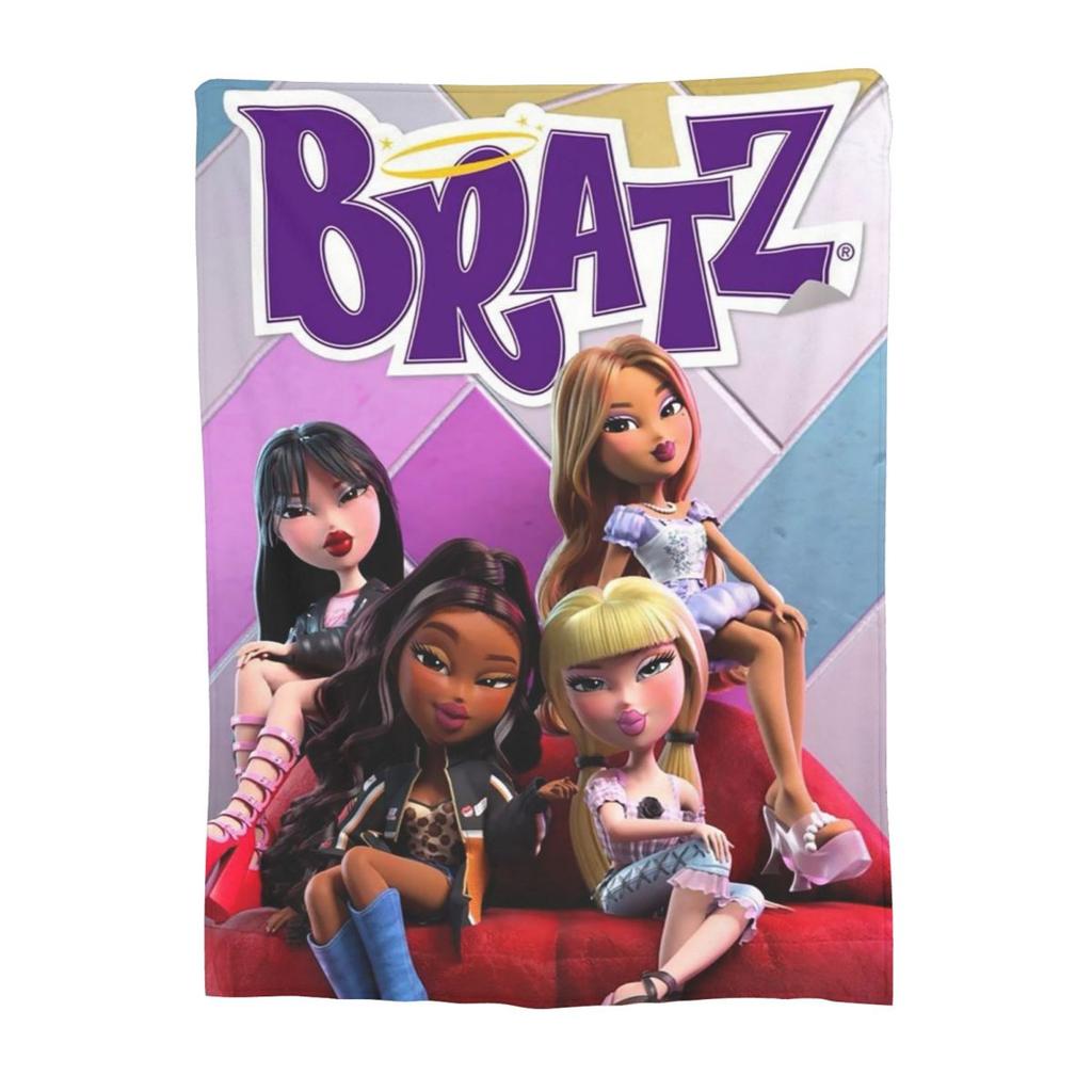 Bratzs Girls Blankets Flannel Sofa Throw Blanket Portable Throw Blankets for Home Bedroom Outdoor Throws Bedspread Quilt