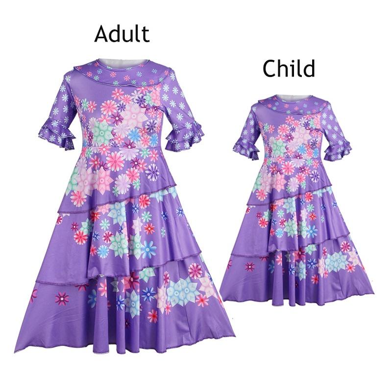 Isabela Encanto Floral Suits Ruffled Top Dress Suits Mother Daughter Matching