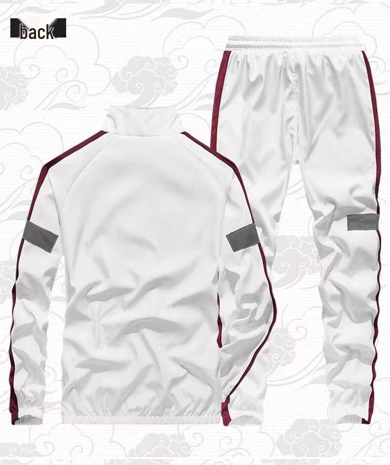 Men's Breathable Sports Hoodie and Cardigan Set: Plus Size, Customizable Two-Piece