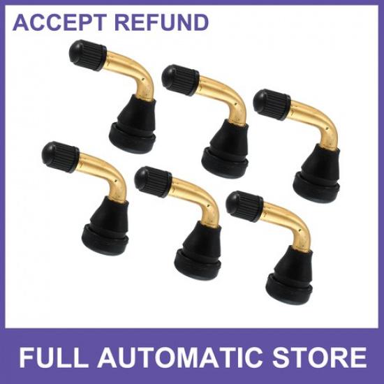 SIX Auto Tire Valve Air Tyre PVR60 Valve Stem Bent 90 Degree Angled Universal