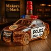 New Product Independent Station Popular Police Car Shape Wine Bottle Wine Set Glass Bottle